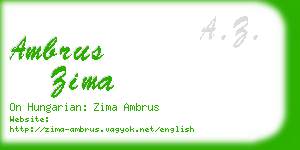 ambrus zima business card